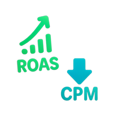 Data analytics icon representing performance metrics